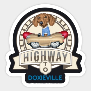 Highway to Doxieville Sticker